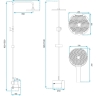 shower system Rea Avalon black (REA-P8811)
