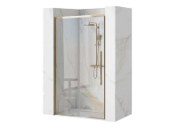 Puerta de ducha Rea Solar 100x195, cristal de seguridad, transparente (REA-K6547)