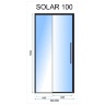 shower door Rea Solar 100x195 safety glass, transparent (REA-K6547)
