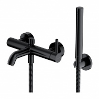Mezclador de baño con juego de ducha Omnires Y negro (Y1231BL)