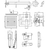 concealed shower system Omnires Fresh chrome (SYSFR10CR)