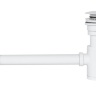 Sifón universal para lavabo blanco Rea con válvula de fondo click-clack (REA-A6952)
