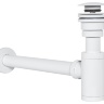 Sifón universal para lavabo blanco Rea con válvula de fondo click-clack (REA-A6952)