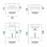 Sifón universal para lavabo blanco Rea con válvula de fondo click-clack (REA-A6952)