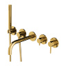 Mezclador de baño dorado Omnires Y de 5 orificios (Y1237/1GL)