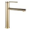 Mezclador de lavabo Rea Oval dorado (REA-B6513)