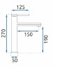 Mezclador de lavabo Rea Oval dorado (REA-B6513)