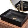 Lavabo Rea Inga 34,5x51 mármol negro mate (REA-U8006)