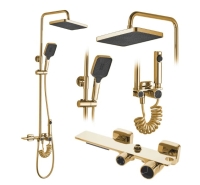 Juego de ducha Rea Helix dorado (REA-P6619)