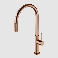 Grifo de cocina Omnires Switch con filtro de agua, cobre cepillado (SW9057CPB)