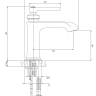 Omnires Armance Brushed Brass Washbasin Mixer (AM5210BSB)