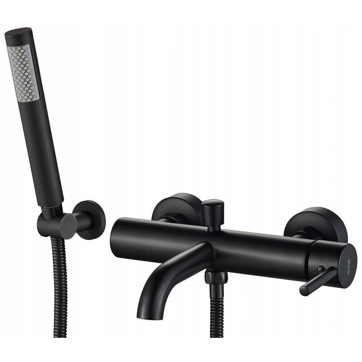 Mezclador de baño Rea Lungo negro (REA-B6634)