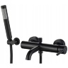 Mezclador de baño Rea Lungo negro (REA-B6634)