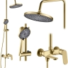 shower system Rea Marco brush gold (REA-P8548)