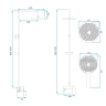 shower system Rea Marco brush gold (REA-P8548)