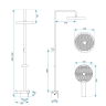 душевая система Rea Foster brushed nickel (REA-P9668)