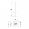 Escobilla de baño Omnires Darling Gold (DA70620GL)