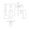 Omnires Baretti concealed bath and shower mixer, chrome (BA7835CR)