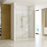 Puerta de ducha Rea Hugo 100x200,5 cristal de seguridad, transparente, oro mate (REA-K8413)