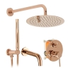 Conjunto de ducha empotrado Rea Lungo oro rosa + caja (REA-P6610)