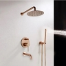 Conjunto de ducha empotrado Rea Lungo oro rosa + caja (REA-P6610)