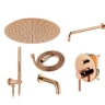 Conjunto de ducha empotrado Rea Lungo oro rosa + caja (REA-P6610)