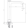 Mezclador de lavabo Omnires Armance de latón cepillado, alto (AM5213BSB)