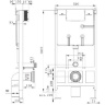 Rea installation system for toilet + F button black (REA-E3652)