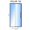 Puerta de ducha Rea Solar 120x195, cristal de seguridad, transparente (REA-K6548)