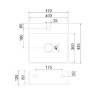 washbasin Omnires Garland 42x43 white (GARLAND420BP)