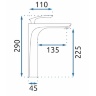 Mezclador de lavabo Rea Orbit dorado (REA-B2051)