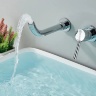 Mezclador de lavabo empotrado Rea Lungo cromo largo (REA-B0369)