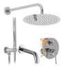 Conjunto de ducha empotrado Rea Lungo cromo + caja (REA-P6612)