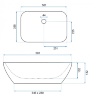 Lavabo Rea Celia Slim 33,5x50,1 blanco (REA-U1952)