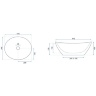 washbasin Rea Sofia 34,5x41 stone (REA-U9908)