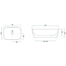 washbasin Rea Belinda 32,5x45,5 grey (REA-U8492)