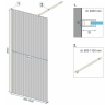 shower wall Rea Aero Intimo 100x195 safety glass, gold brush (REA-K4126)