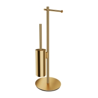 Escobilla de baño con portarrollos Omnires Modern Project, oro cepillado (MP60810GLB)