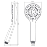 Omnires Yosemite nickel shower head (YOSEMITE-RNI)