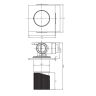 Omnires Contour concealed shower mixer, brushed copper (CT8045CPB)