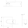 Mezclador empotrado para baño y ducha Omnires Baretti, cromado (BA7845CR)