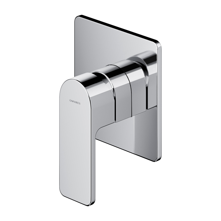 Mezclador empotrado para baño y ducha Omnires Baretti, cromado (BA7845CR)