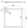 Omnires Merton tray 70x100 (MERTON70/100/PBP)