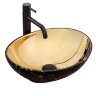 washbasin Rea Sofia 41x34,5 gold/marble black (REA-U8011)