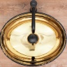 washbasin Rea Sofia 41x34,5 gold/marble black (REA-U8011)