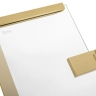 shower wall Rea Hugo 90x200,5 safety glass, transparent, matte gold (REA-K6613)