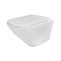Inodoro Rea Ivo Rimless 535x345 sin aro, suspendido, asiento de duroplast de caída lenta (REA-C9201)