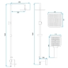 Sistema de ducha Rea Storm titanio (REA-P9534)