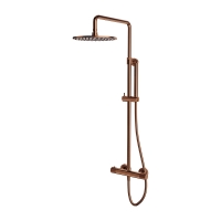 Sistema de ducha Omnires Contour con termostato, cobre cepillado (CT8044CPB)