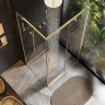 душевая кабина Rea Solar 90x90 Brush Gold безопасное стекло прозрачное (REA-K9500)